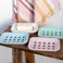 two-part enamel soap dish - pink