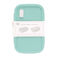 double wall lunch box with divider - pale blue