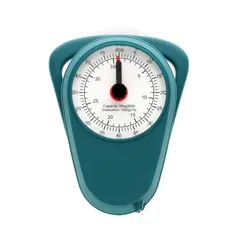 travel scales with tape measure - petrol blue