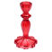 tall glass candle holder - red