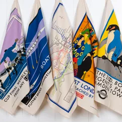 cotton tea towel - tfl vintage poster "boat race" cotton tea towel - tfl vintage poster "boat race"