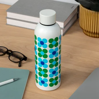 stainless steel bottle 500ml - blue and green daisy stainless steel bottle 500ml - blue and green daisy