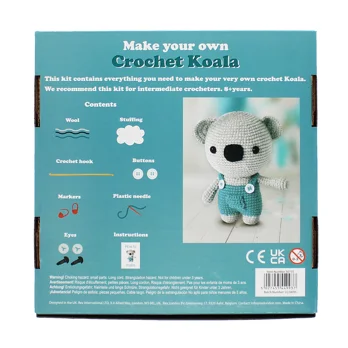 make your own crochet animal kit - koala make your own crochet animal kit - koala