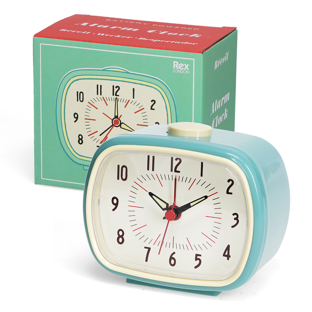 retro alarm clock - light blue