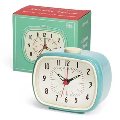retro alarm clock - light blue retro alarm clock - light blue