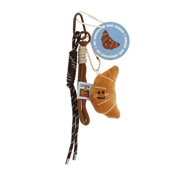 plush bag charm - mr croissant