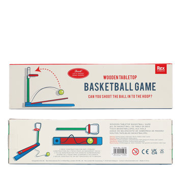 wooden tabletop basketball game
