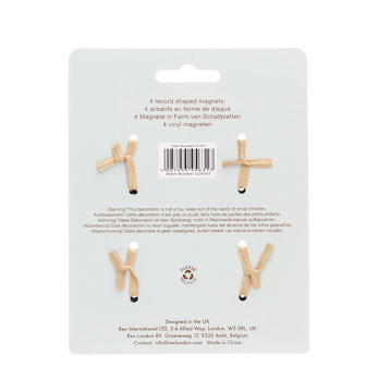 mini aimants pour supports musicaux (lot de 4) - disque vinyle
