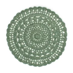 crochet placemat - green