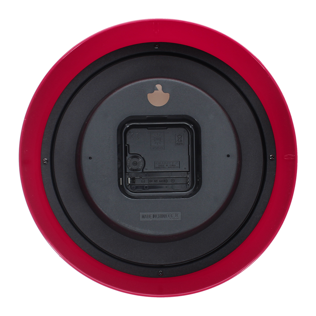 horloge murale rétro - rouge