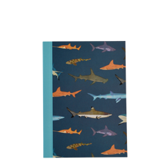 liniertes notizbuch a6 sharks