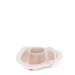 enamel heart-shaped chamberstick candle holder - pink enamel heart-shaped chamberstick candle holder - pink