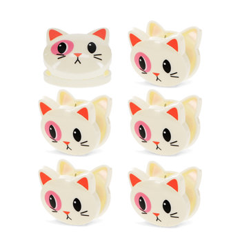 bag clips (set of 6) - cat