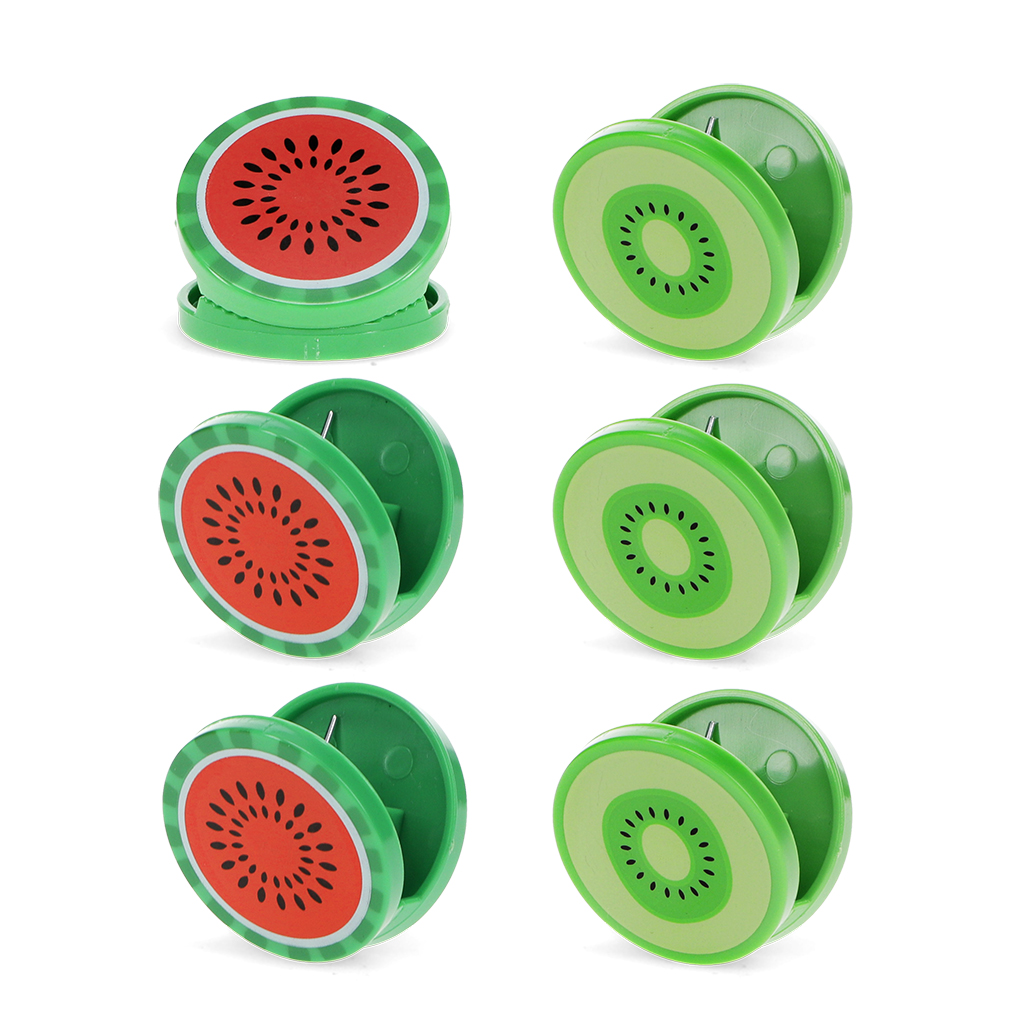 bag clips (set of 6) - kiwi and watermelon