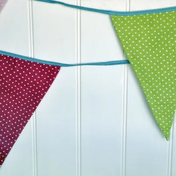 spotty washable cotton bunting (8 metres) spotty washable cotton bunting (8 metres)