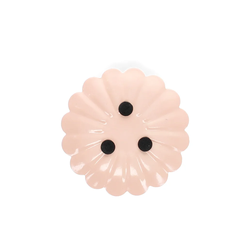 enamel flat flower candle holder - pink