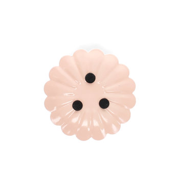 enamel flat flower candle holder - soft pink
