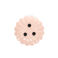 enamel flat flower candle holder - soft pink