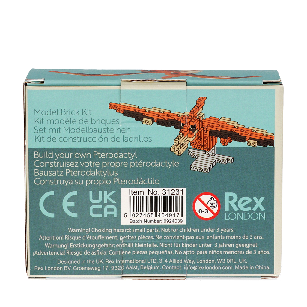 build your own dinosaur model brick kit - pterodactyl