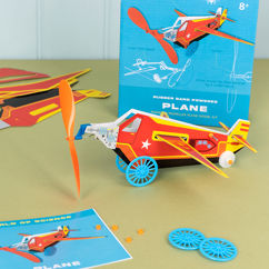 make your own rubber band-powered plane
