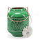 enamel tealight lantern - dark green