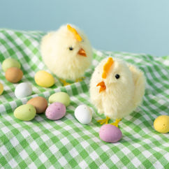 fluffy easter decorations (set of 2) - chicks