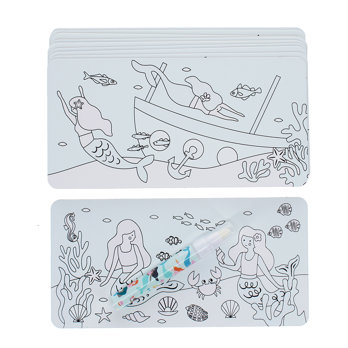 magische wasser-ausmalkarten - mermaid