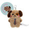 fluffy keyring bag charm - dog