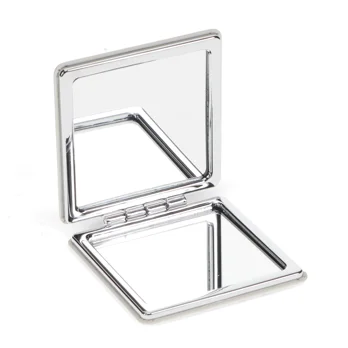 square pocket mirror - pink and green daisy square pocket mirror - pink and green daisy