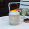 enamel tealight lantern - light grey