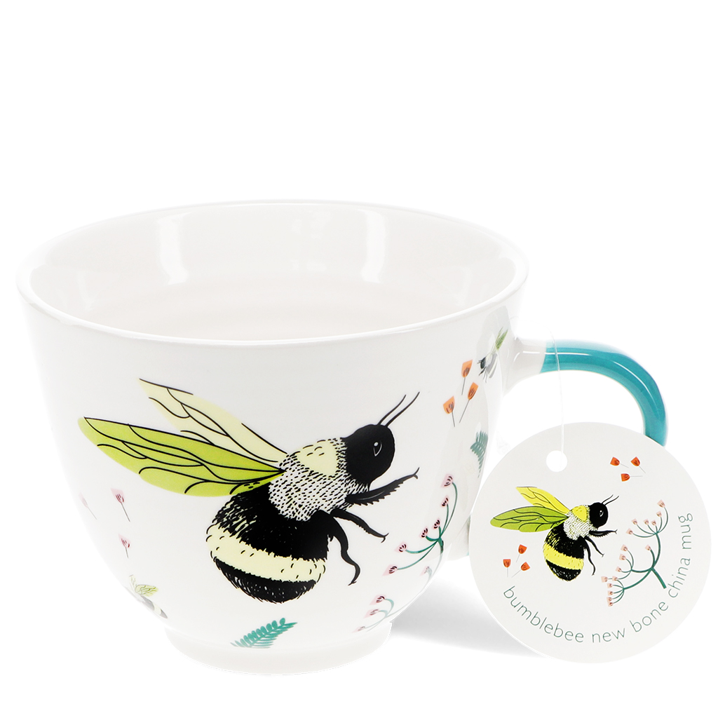 new bone china mug 550ml - bumblebee