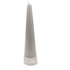 tall cone candle - light grey tall cone candle - light grey