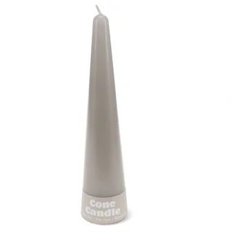 tall cone candle - light grey tall cone candle - light grey