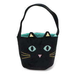 fabric treat bag - black cat