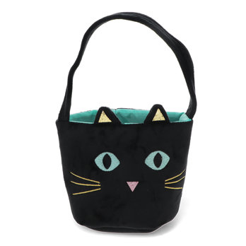 fabric treat bag - black cat