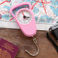 travel scales with tape measure - pink