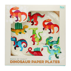 assiettes en carton (lot de 8) - baby dinos