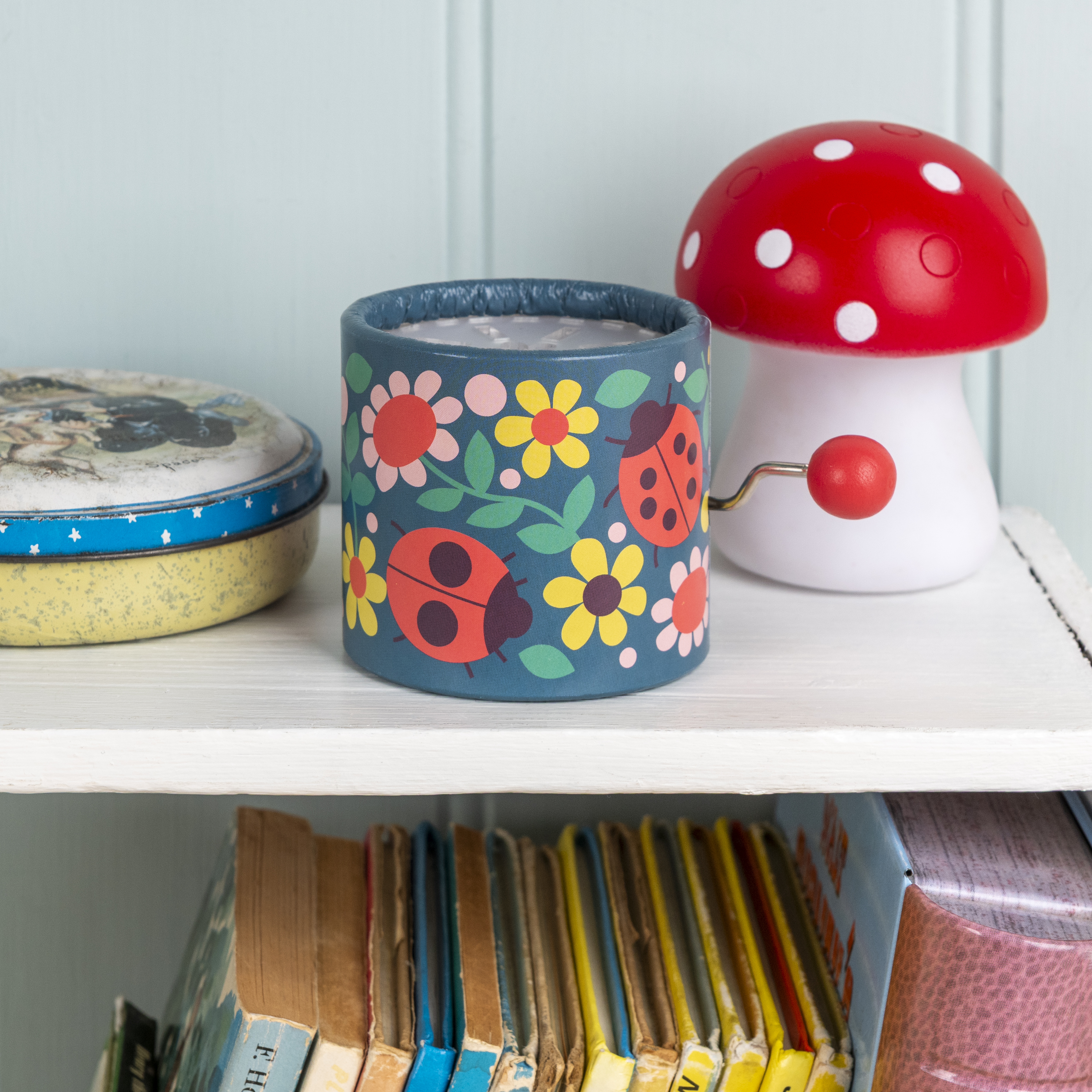 winding music box - ladybird