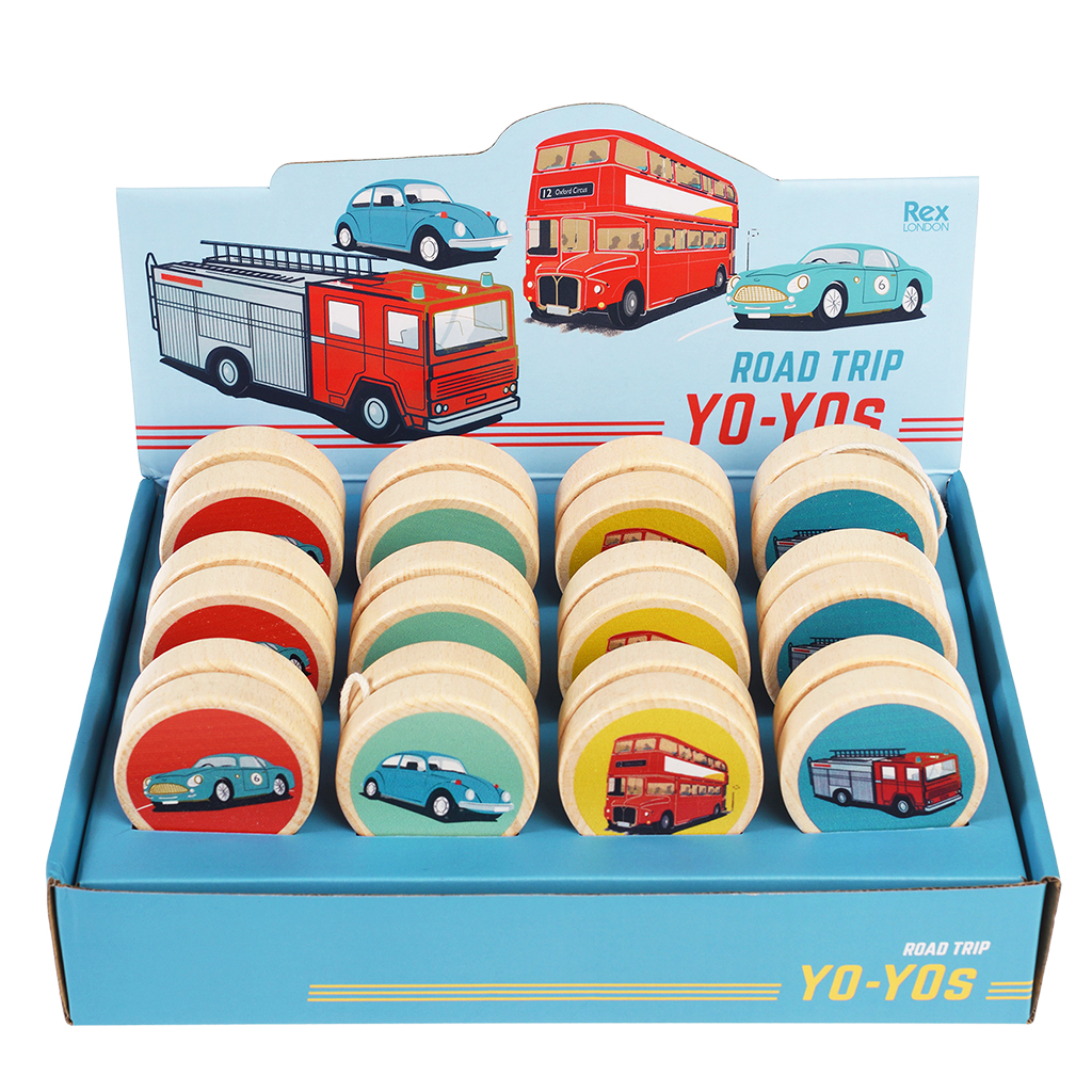 hölzernes yoyo road trip