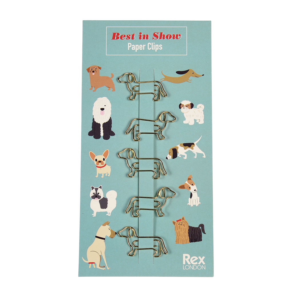 dog paper clips (set of 5) - best in show