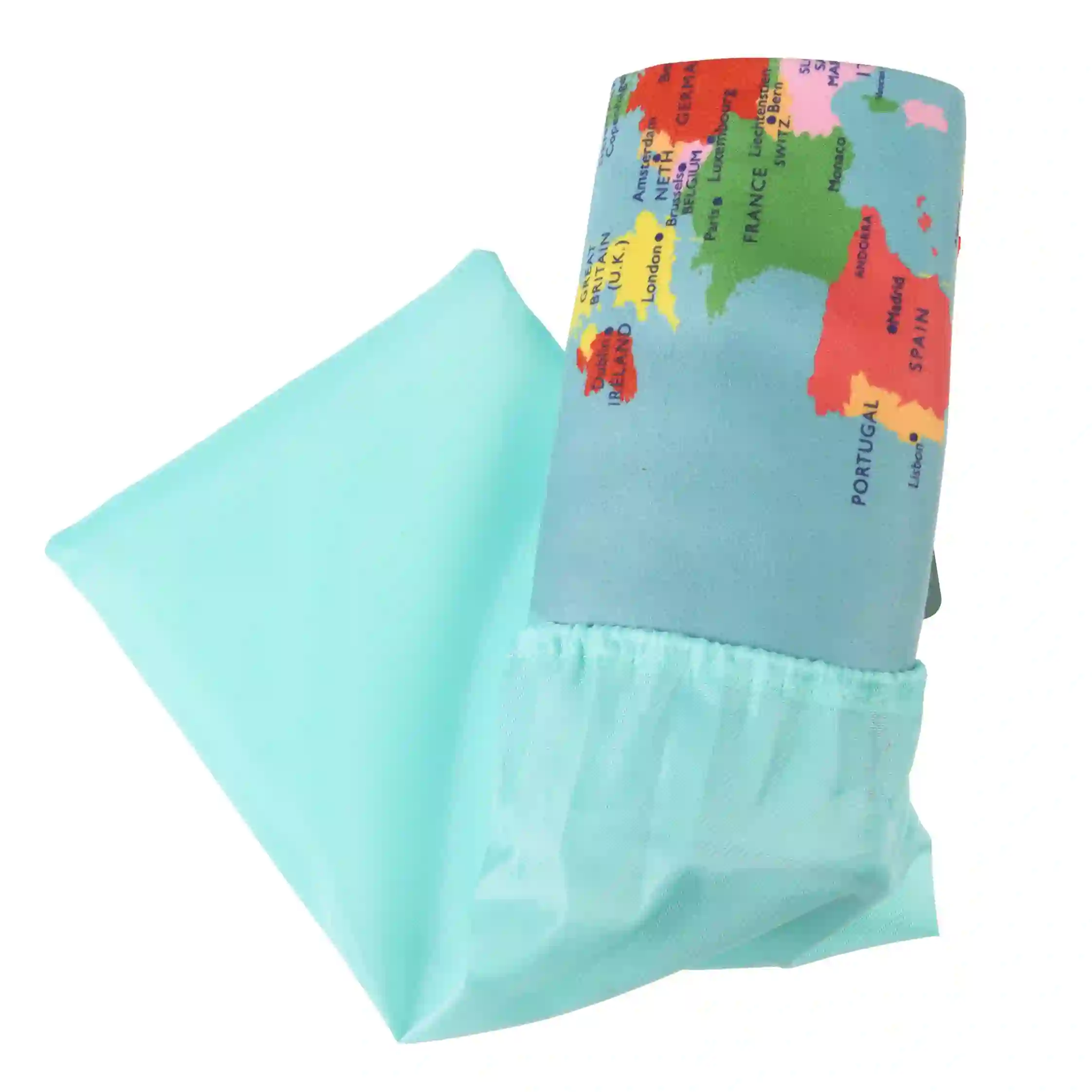 serviette en microfibre world map