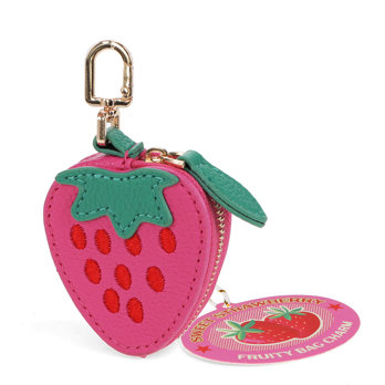 strawberry coin purse key chain