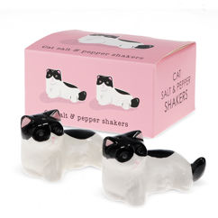 ceramic salt and pepper shakers - cats