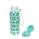 gourde avec couvercle à bouton poussoir 700ml - marguerite bleue et verte