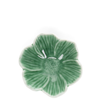 bol à fleurs en céramique 9cm - vert