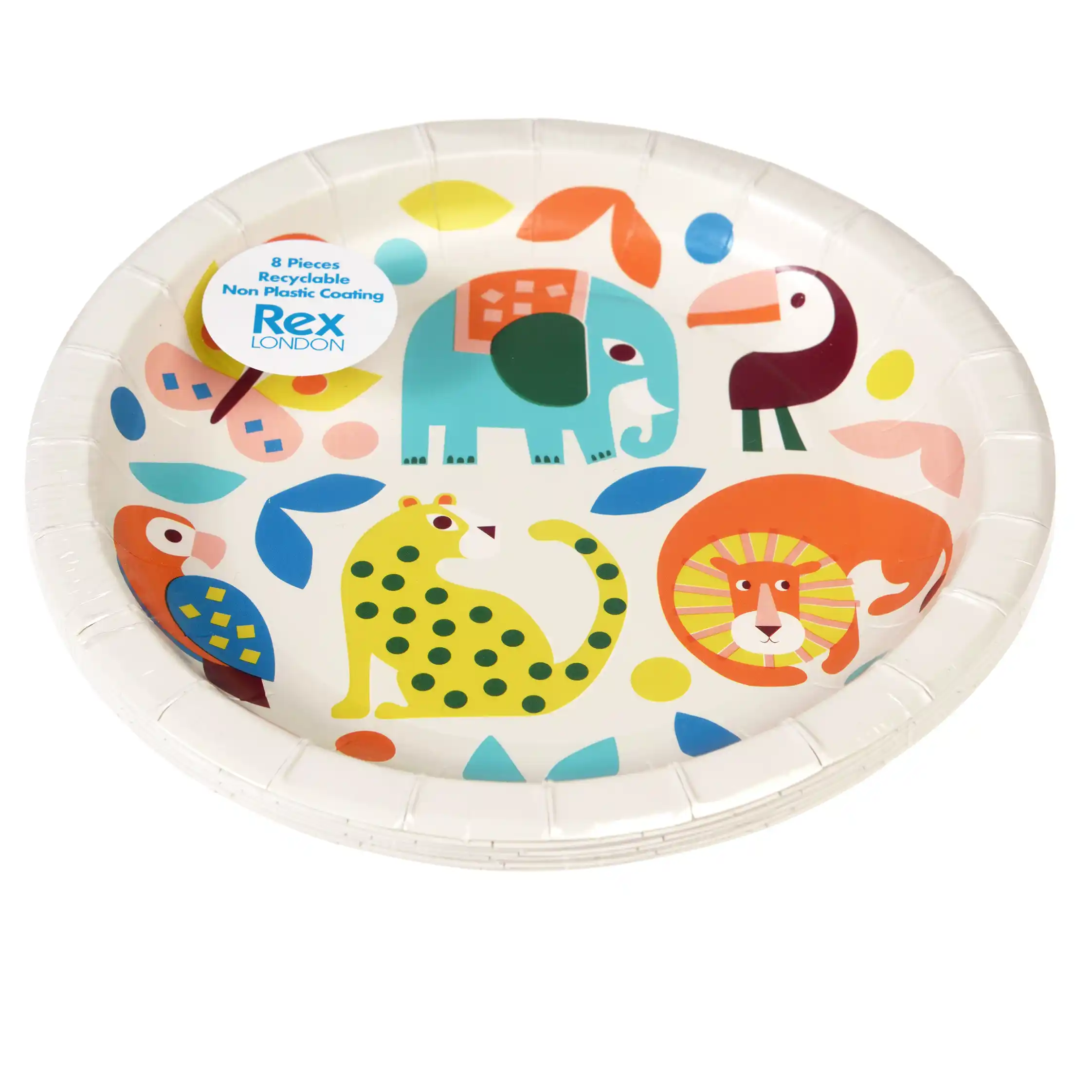 assiettes en papier wild wonders (paquet de 8)