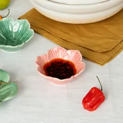 bol à fleurs en céramique 9cm - rose bol à fleurs en céramique 9cm - rose