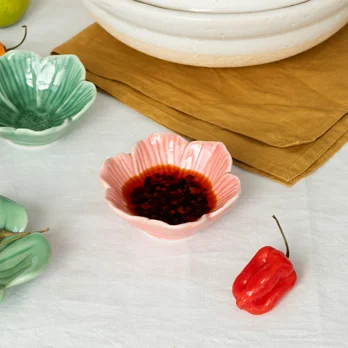 bol à fleurs en céramique 9cm - rose bol à fleurs en céramique 9cm - rose