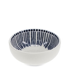 round ceramic dipping bowl 7cm - beaded lines