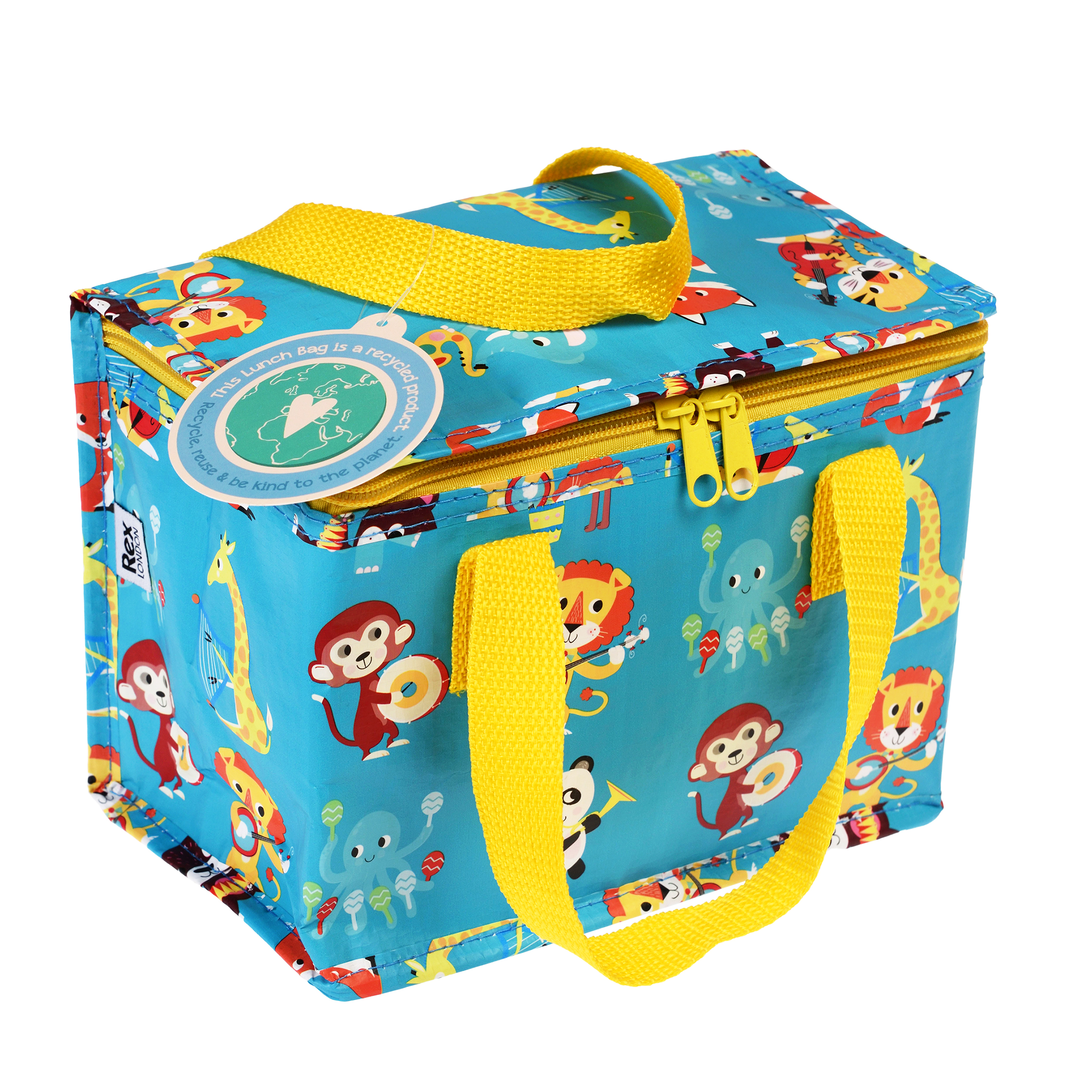 insulated lunch bag - animal band